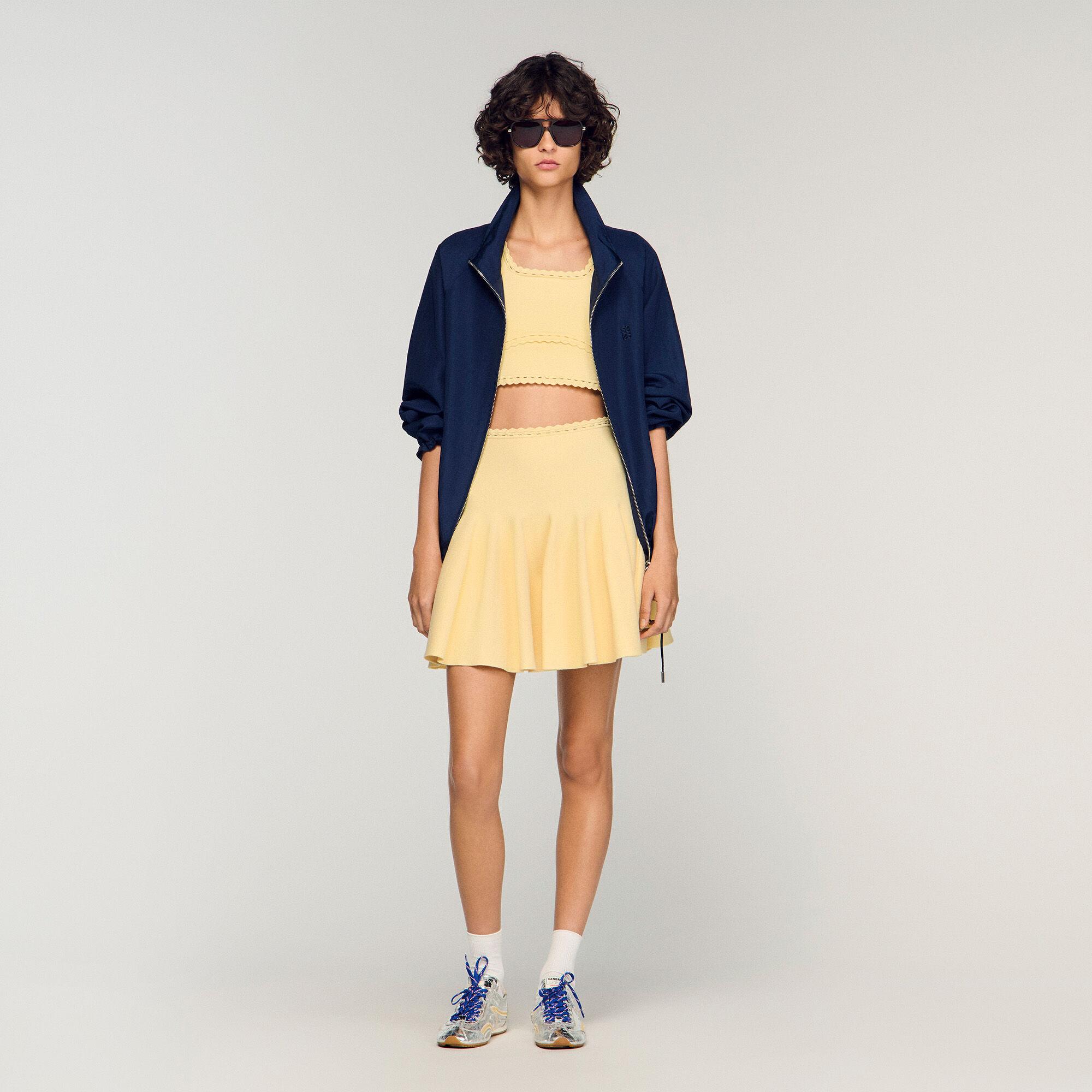 Mini knit skater skirt by SANDRO PARIS