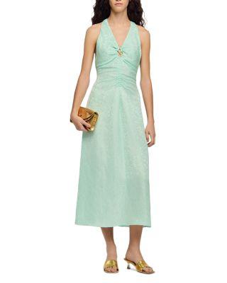Monira Floral Jacquard Midi Dress by SANDRO PARIS