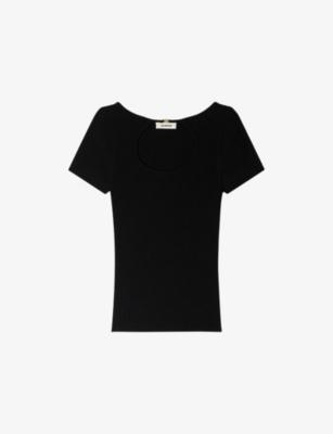 Openwork Short-Sleeve Knitted Jumper by SANDRO PARIS