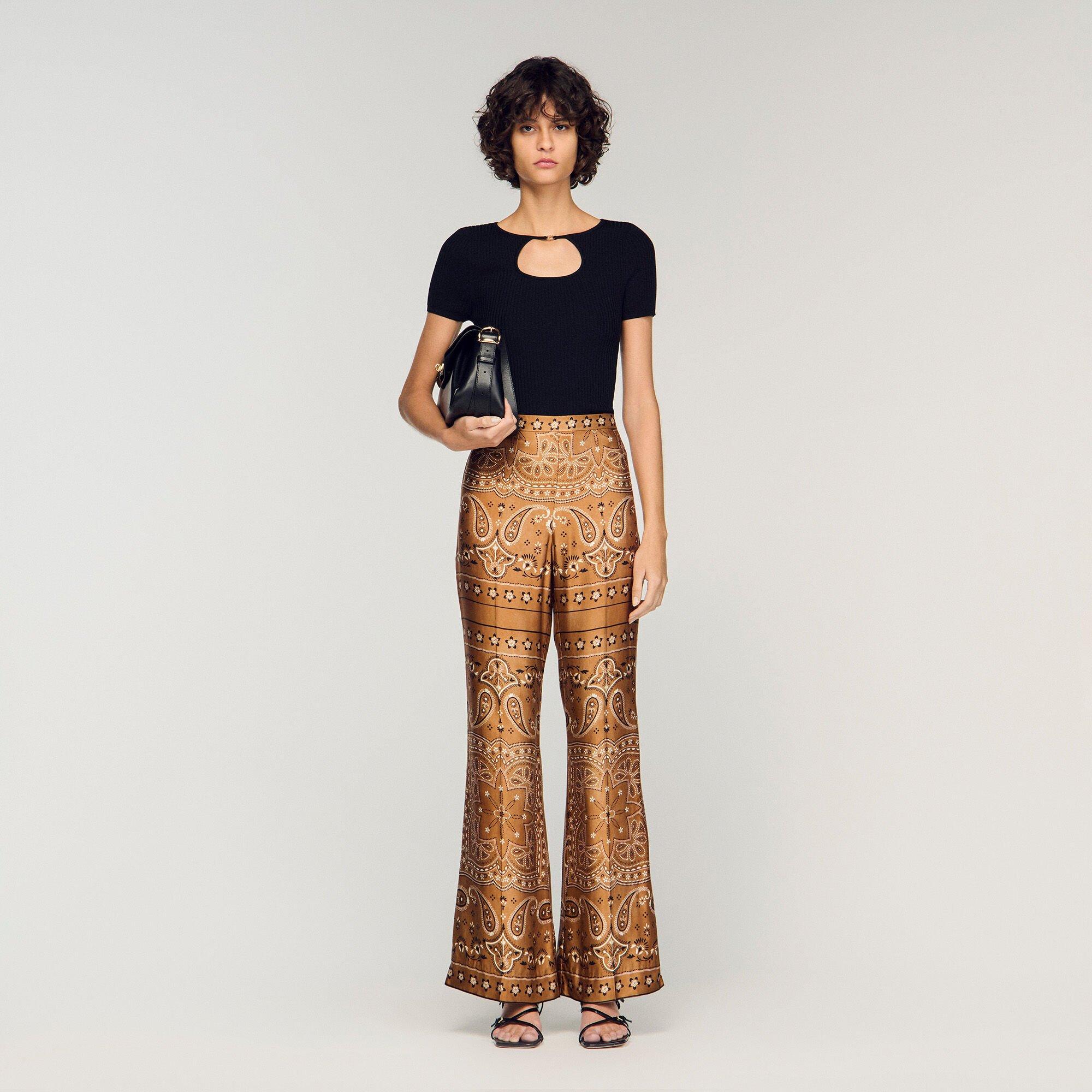 Openwork collar knit top by SANDRO PARIS