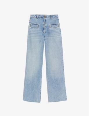Oslo high-rise wide-leg jeans by SANDRO PARIS