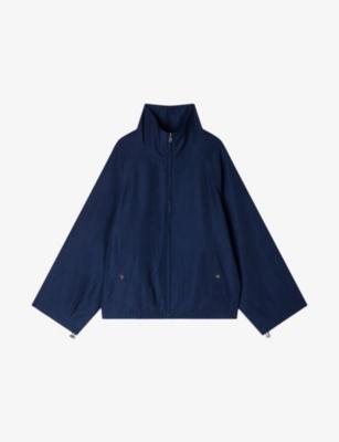 Oversized Brand-Embroidered Woven Jacket by SANDRO PARIS