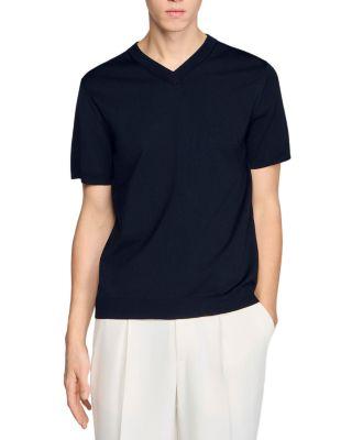 Pablo Short Sleeve V Neck Shirt by SANDRO PARIS
