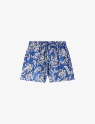 Paisley-Print Drawstring-Waist Woven Shorts by SANDRO PARIS