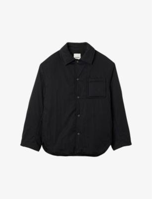 Patch-pocket relaxed-fit quilted cotton overshirt by SANDRO PARIS