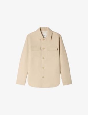 Patch-pocket relaxed-fit woven overshirt by SANDRO PARIS