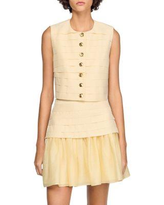 Pleated Crop Top by SANDRO PARIS