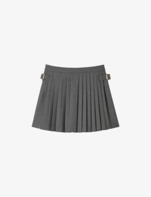 Pleated High-Rise Stretch-Woven Mini Skirt by SANDRO PARIS Pleated High-Rise Stretch-Woven Mini Skirt by SANDRO PARIS
