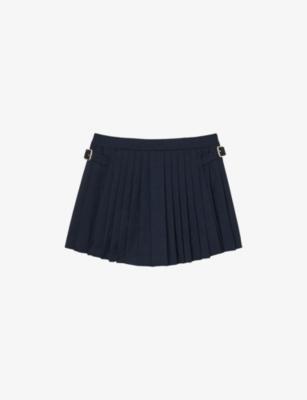 Pleated High-Rise Stretch-Woven Mini Skirt by SANDRO PARIS Pleated High-Rise Stretch-Woven Mini Skirt by SANDRO PARIS