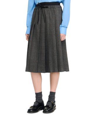 Pleated Rhinestone Skirt by SANDRO PARIS