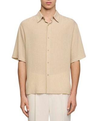 Pleated Shark Collar Shirt by SANDRO PARIS