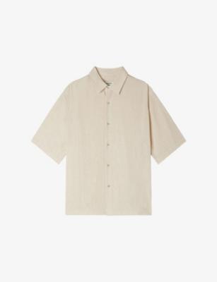 Pleated Shark-Collar Woven Shirt by SANDRO PARIS