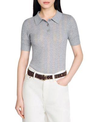 Pointelle Knit Sweater by SANDRO PARIS