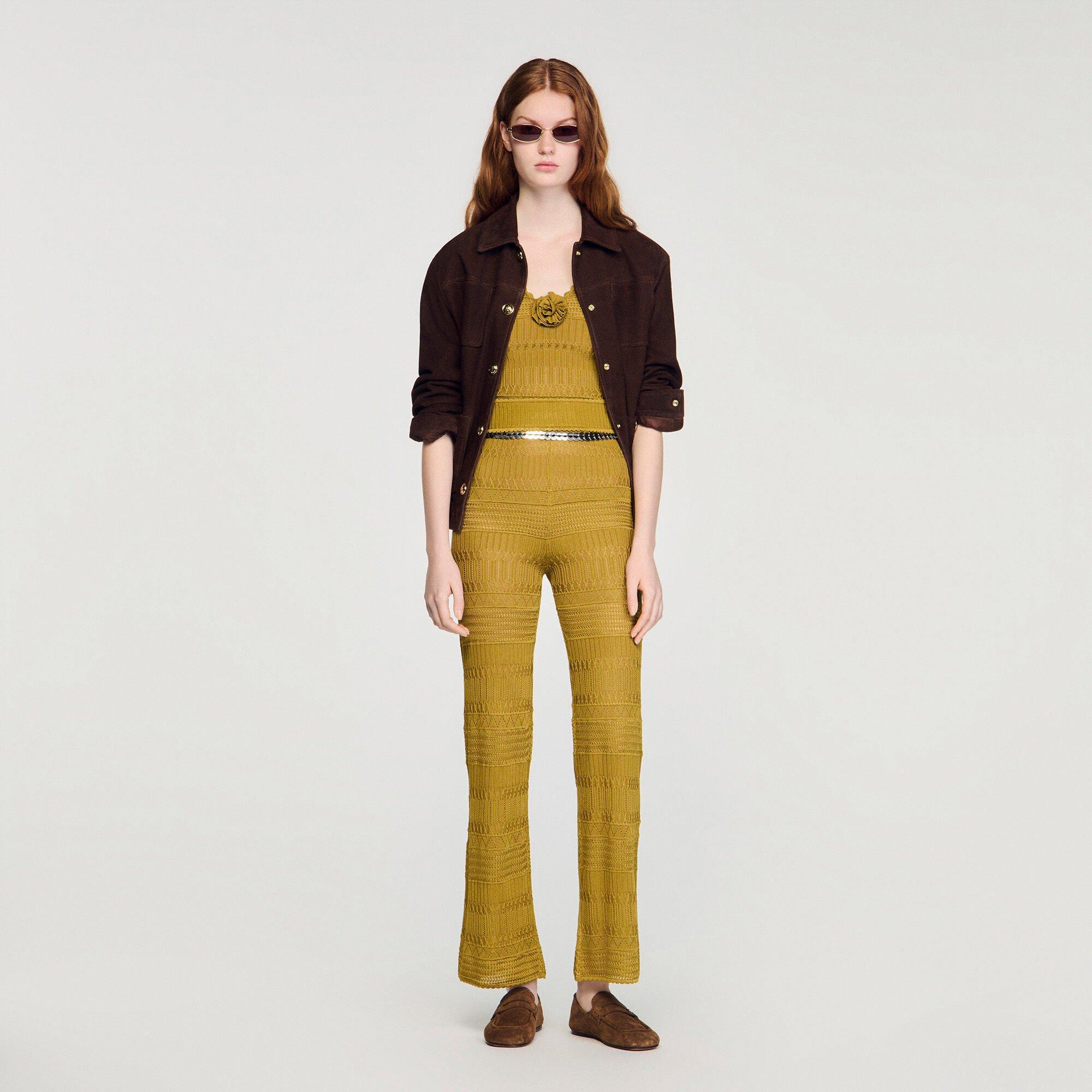 Pointelle knit trousers by SANDRO PARIS