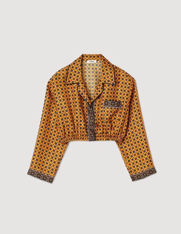 Printed cropped shirt by SANDRO PARIS