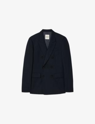 Regular-Fit Double-Breasted Wool Suit Jacket by SANDRO PARIS
