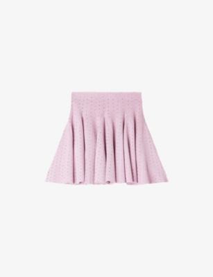 Rhinestone-Embellished Knitted Mini Skirt by SANDRO PARIS