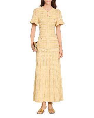 Rhinestone Knit Maxi Dress by SANDRO PARIS