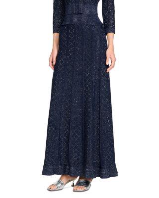 Rhinestone Knit Maxi Skirt by SANDRO PARIS