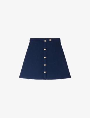 Ribbed High-Rise Knitted Mini Skirt by SANDRO PARIS