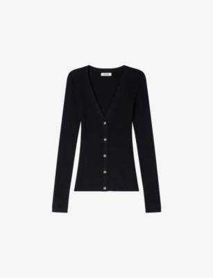 Ribbed Slim-Fit Knitted Cardigan by SANDRO PARIS