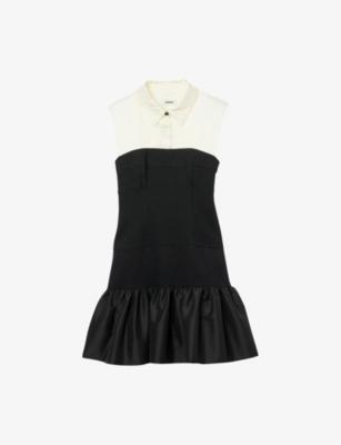 Ruffle-Hem Two-Tone Woven Mini Dress by SANDRO PARIS