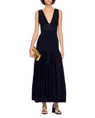 Ruffled Knit Maxi Dress by SANDRO PARIS