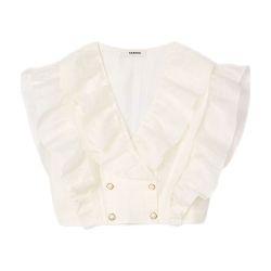 Ruffled crop top by SANDRO PARIS