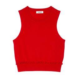 Ruffled cropped sweater by SANDRO PARIS