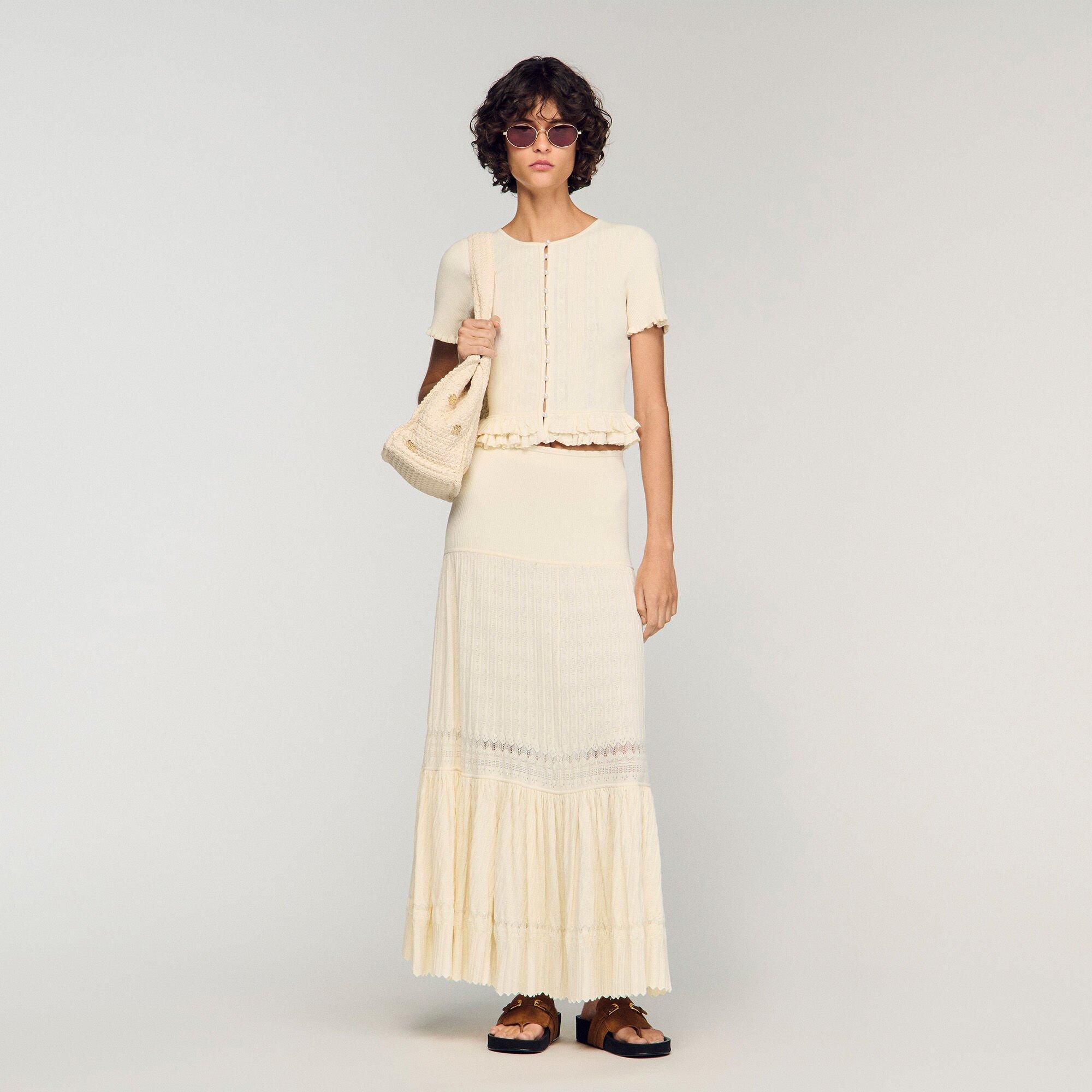 Ruffled knit top by SANDRO PARIS