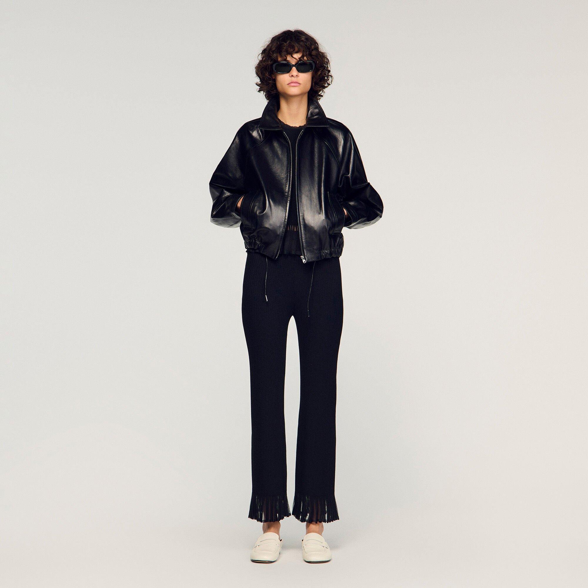 Ruffled knit trousers by SANDRO PARIS