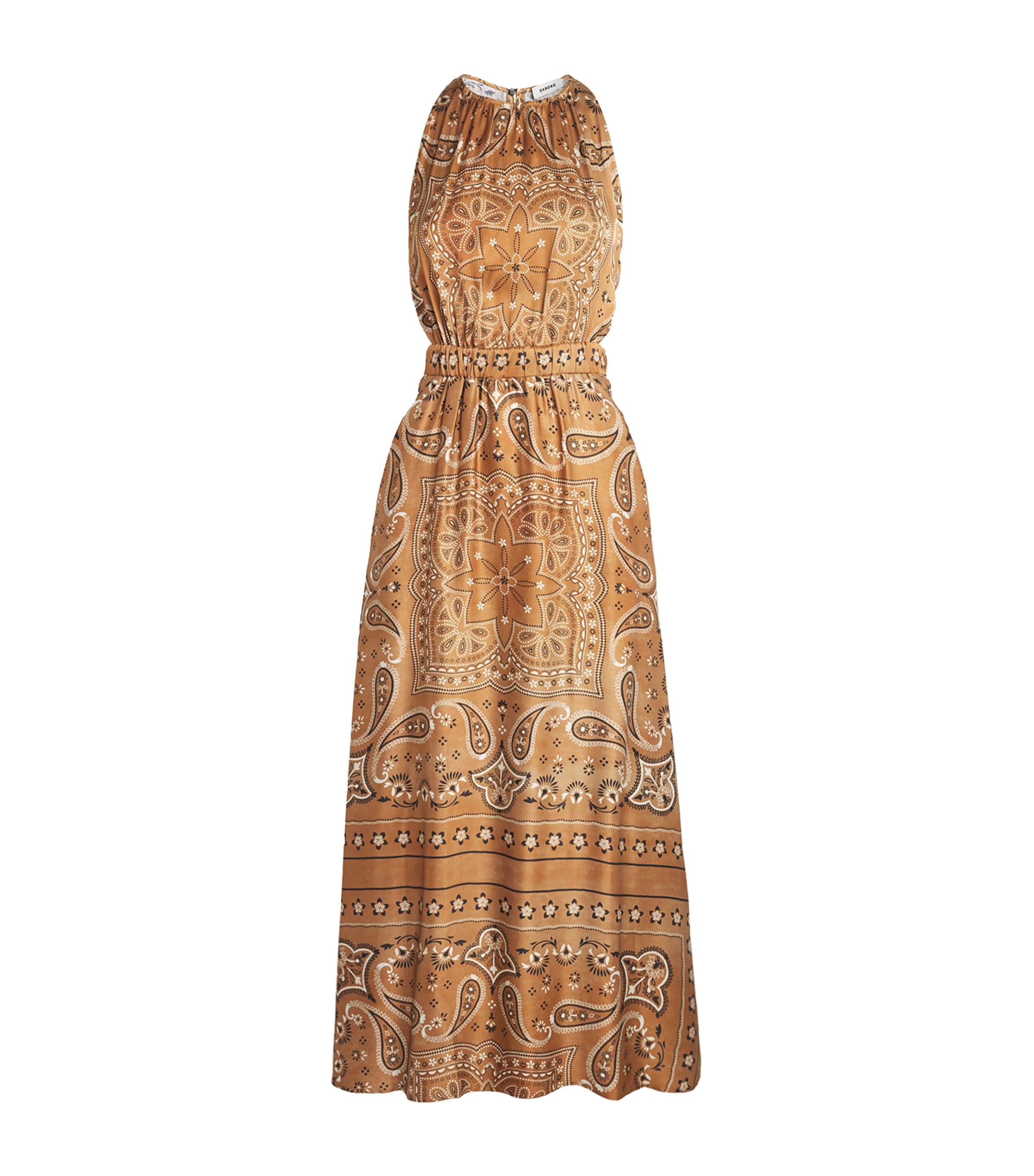 Sandro Paris Bandana Print Midi Dress by SANDRO PARIS