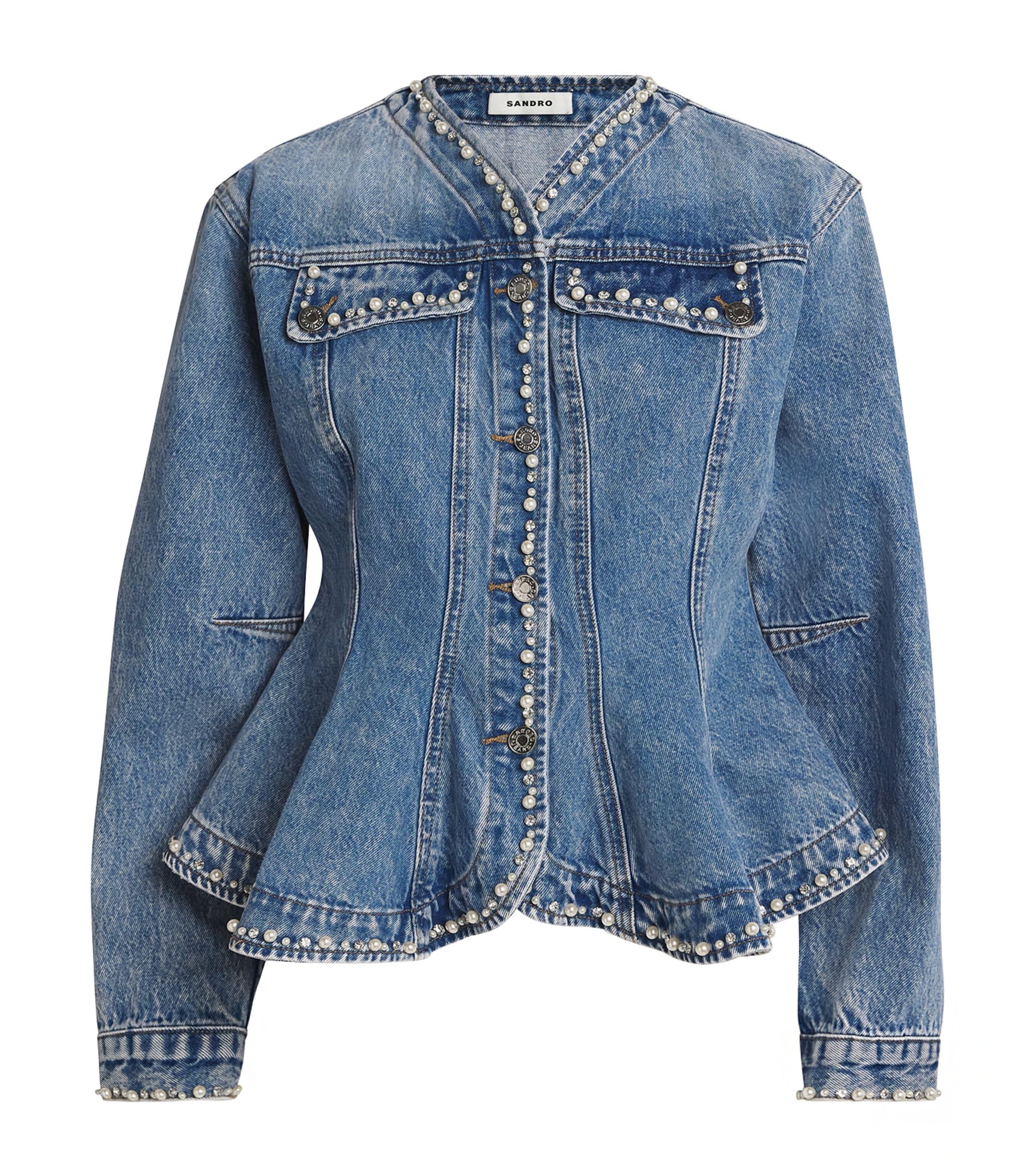 Sandro Paris Beaded Denim Jacket by SANDRO PARIS