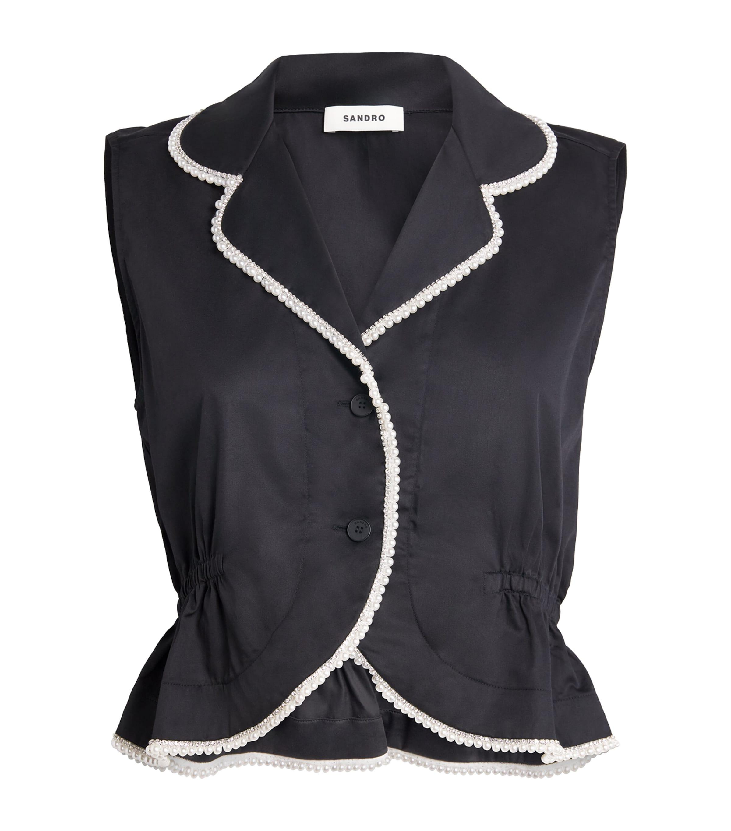 Sandro Paris Cotton Embellished Shirt by SANDRO PARIS