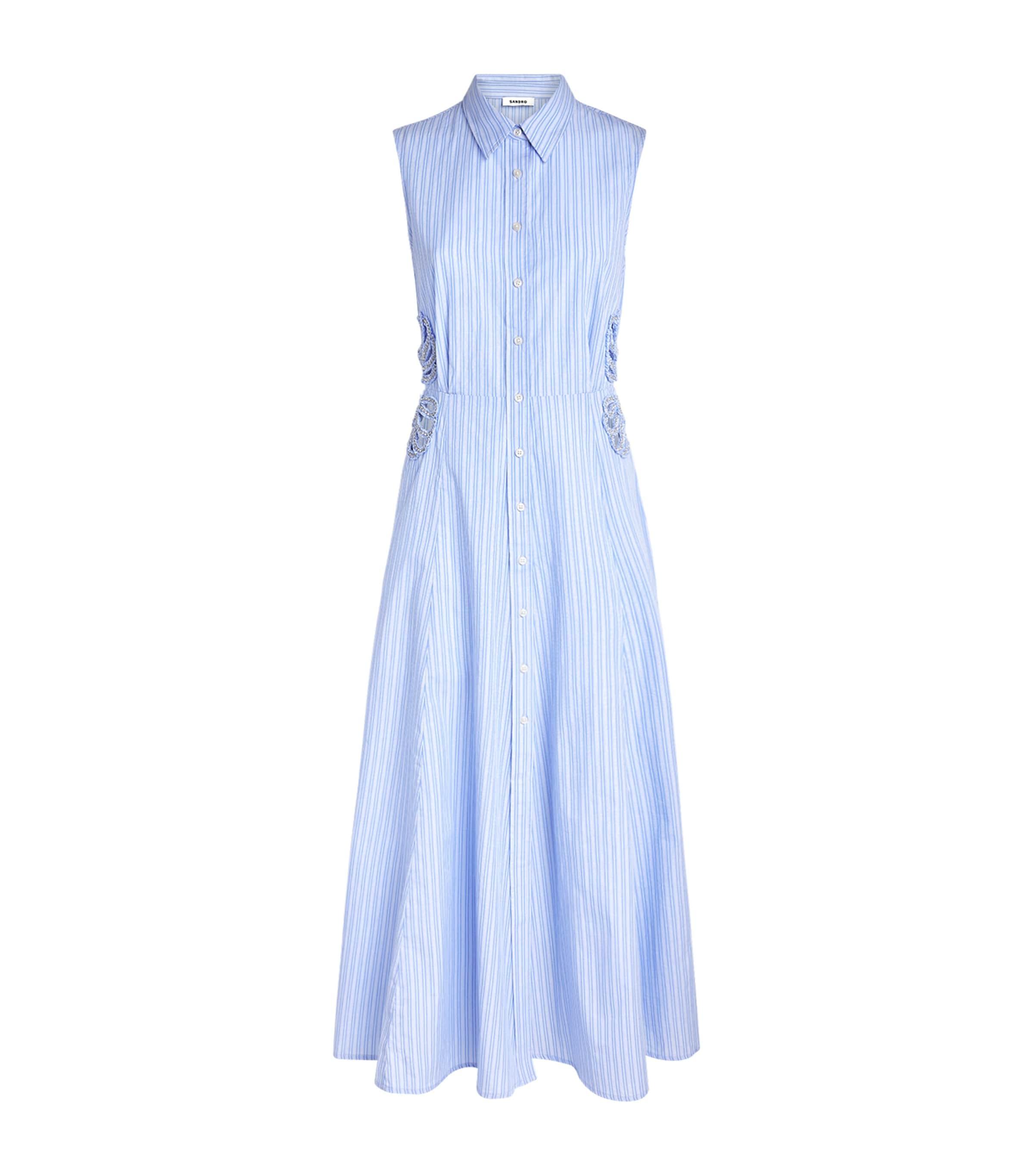 Sandro Paris Cotton Embellished Shirt Dress by SANDRO PARIS