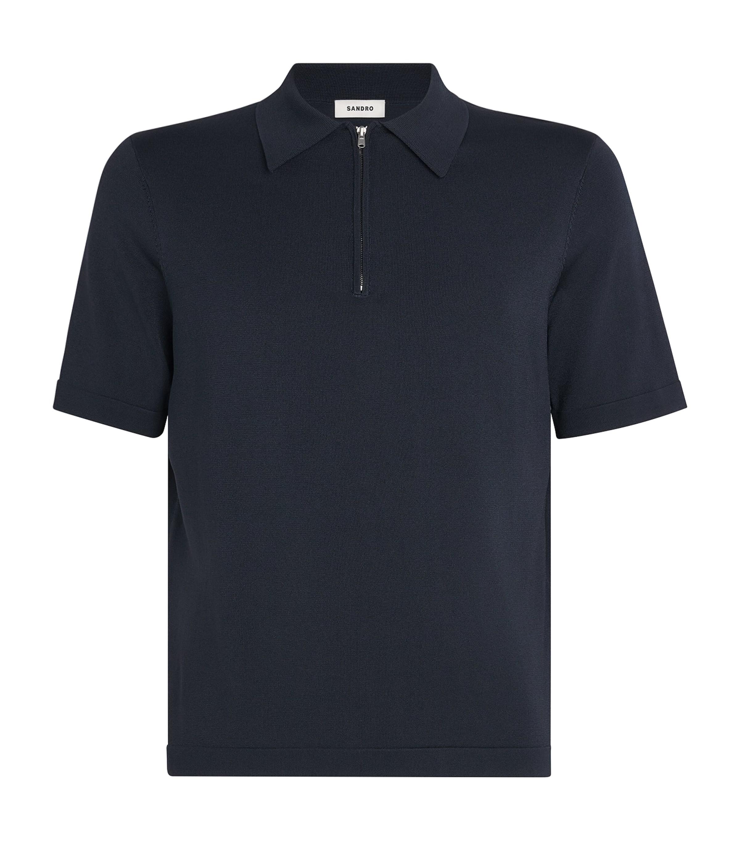 Sandro Paris Half-Zip Polo Shirt by SANDRO PARIS