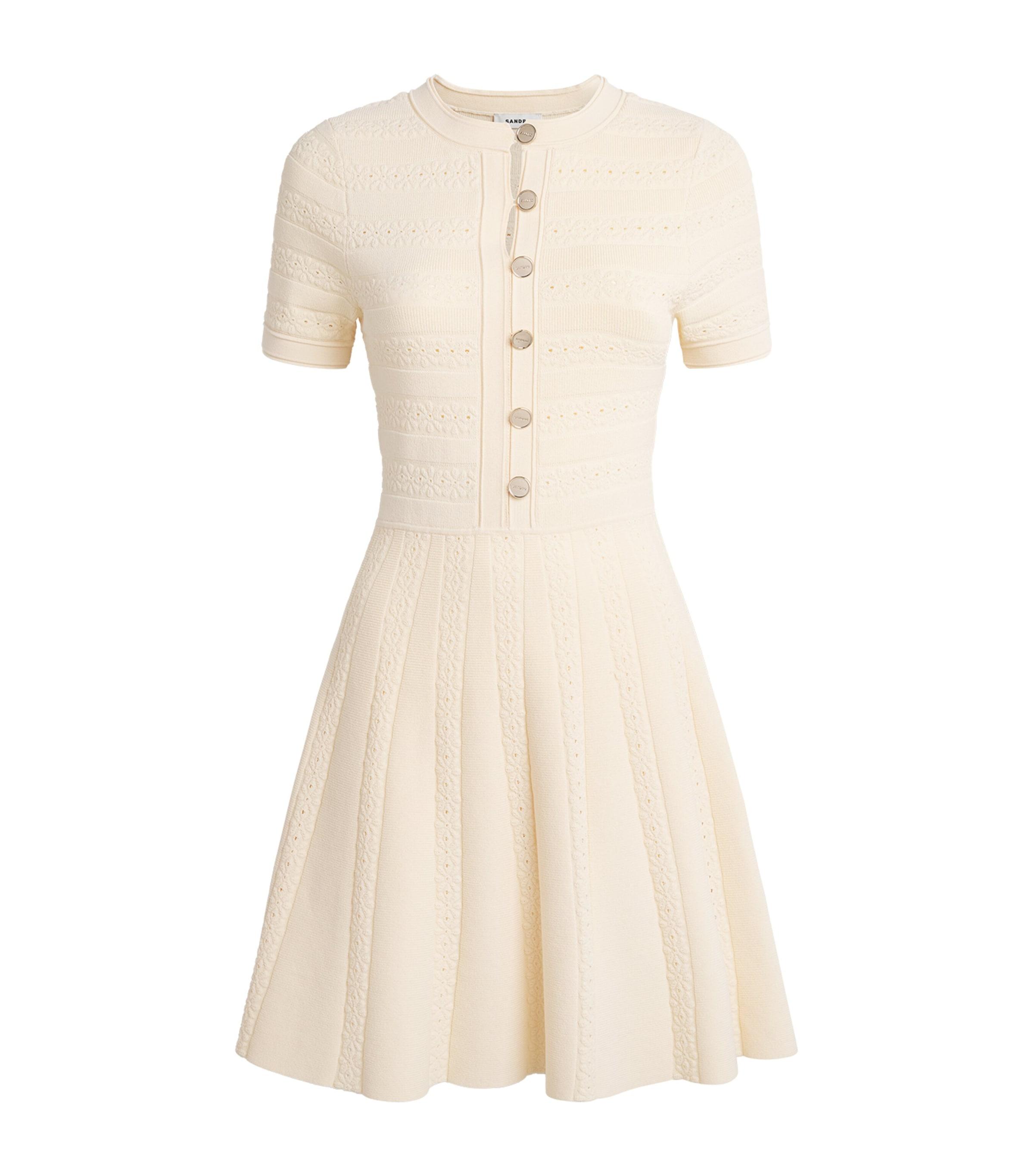Sandro Paris Knitted Button-Up Mini Dress by SANDRO PARIS