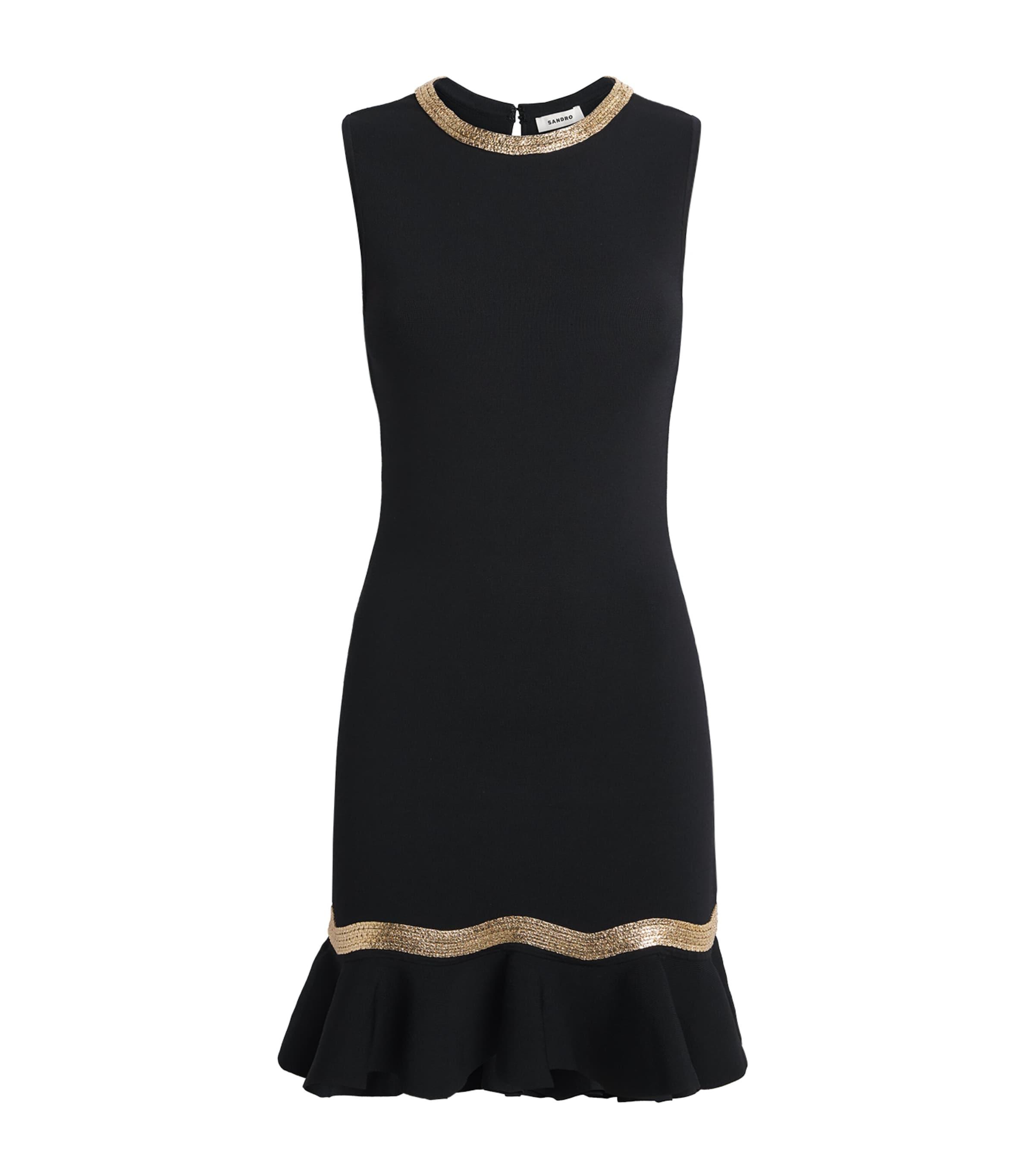 Sandro Paris Knitted Chain-Detail Mini Dress by SANDRO PARIS