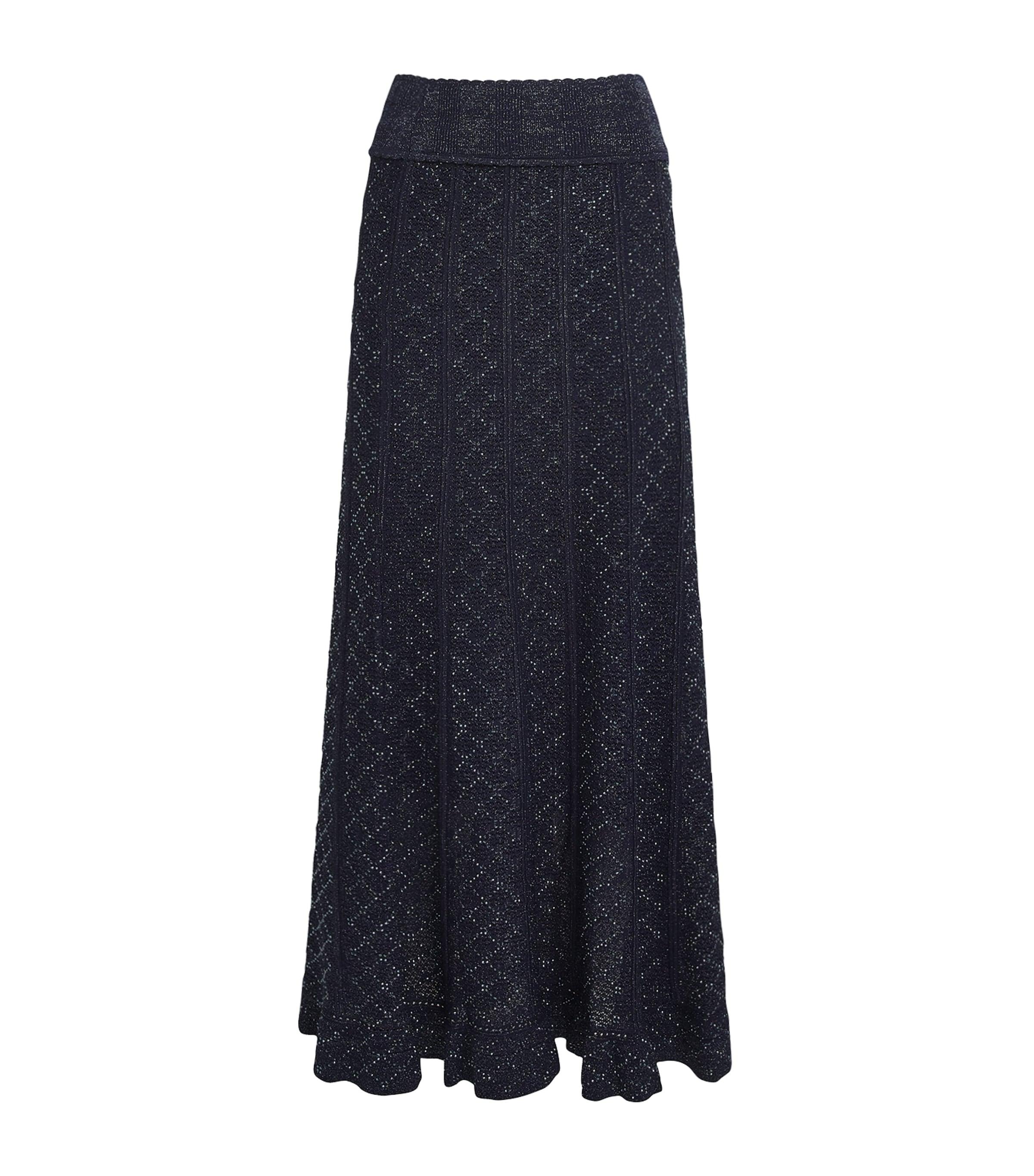 Sandro Paris Knitted Embellished Maxi Skirt by SANDRO PARIS