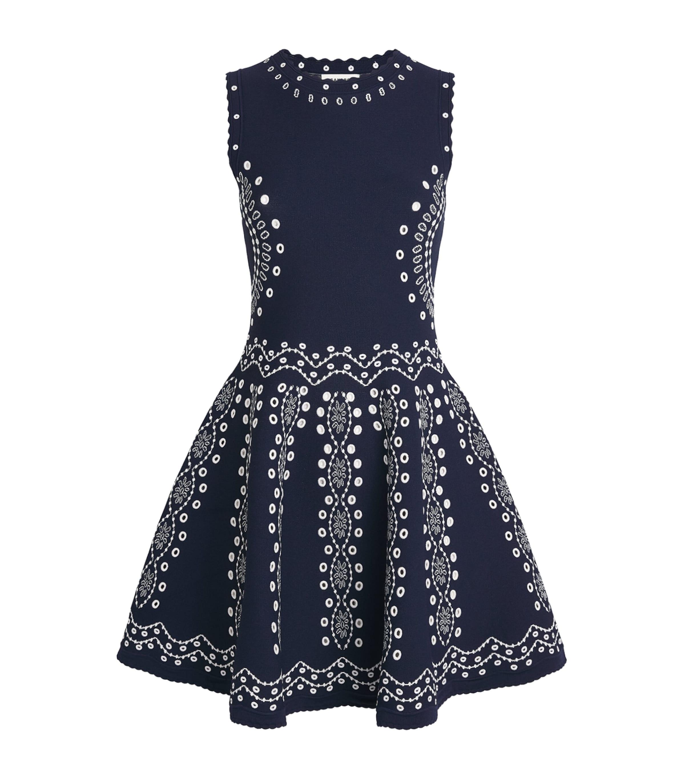 Sandro Paris Knitted Embroidered Mini Dress by SANDRO PARIS