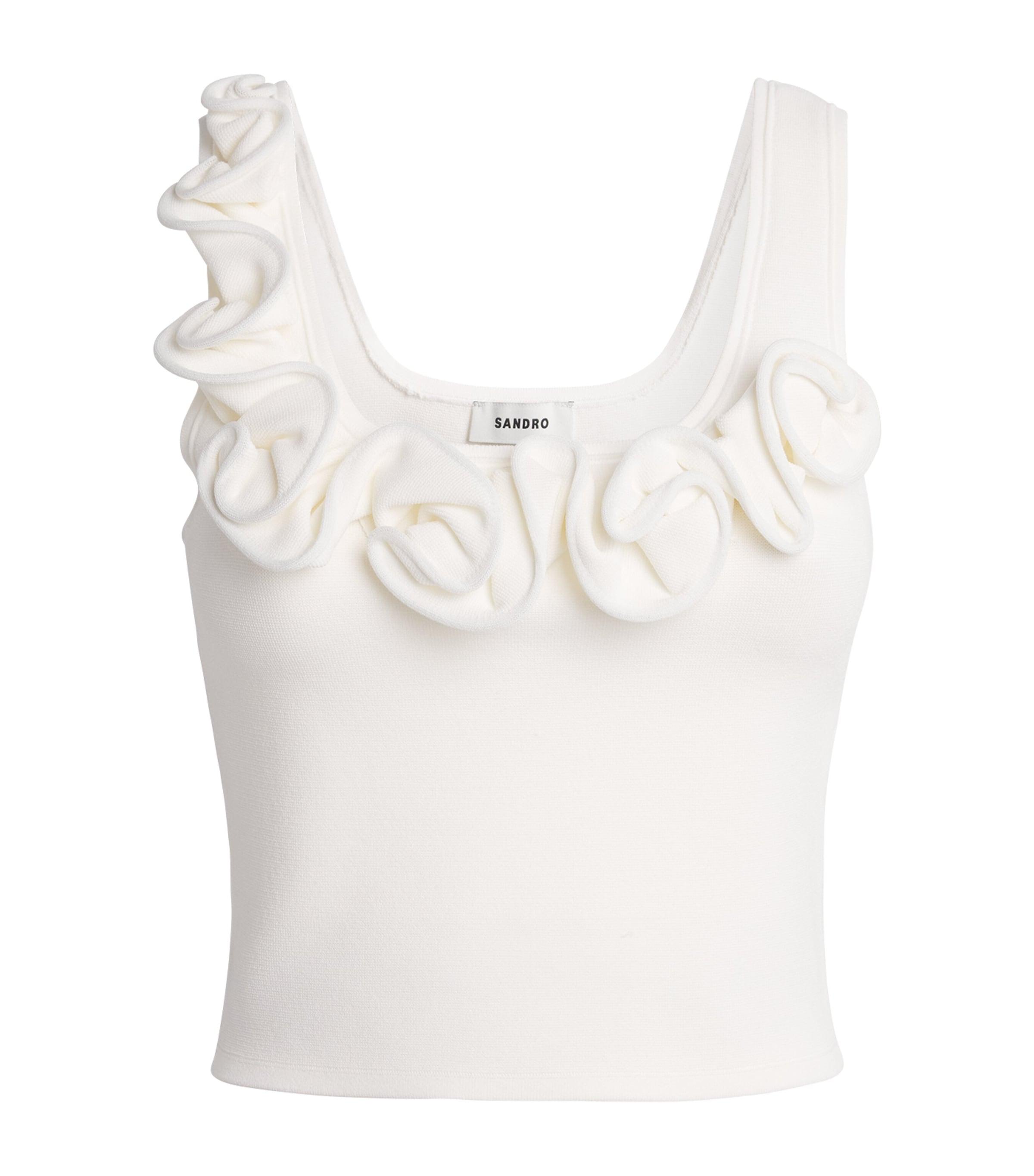 Sandro Paris Knitted Floral Tank Top by SANDRO PARIS