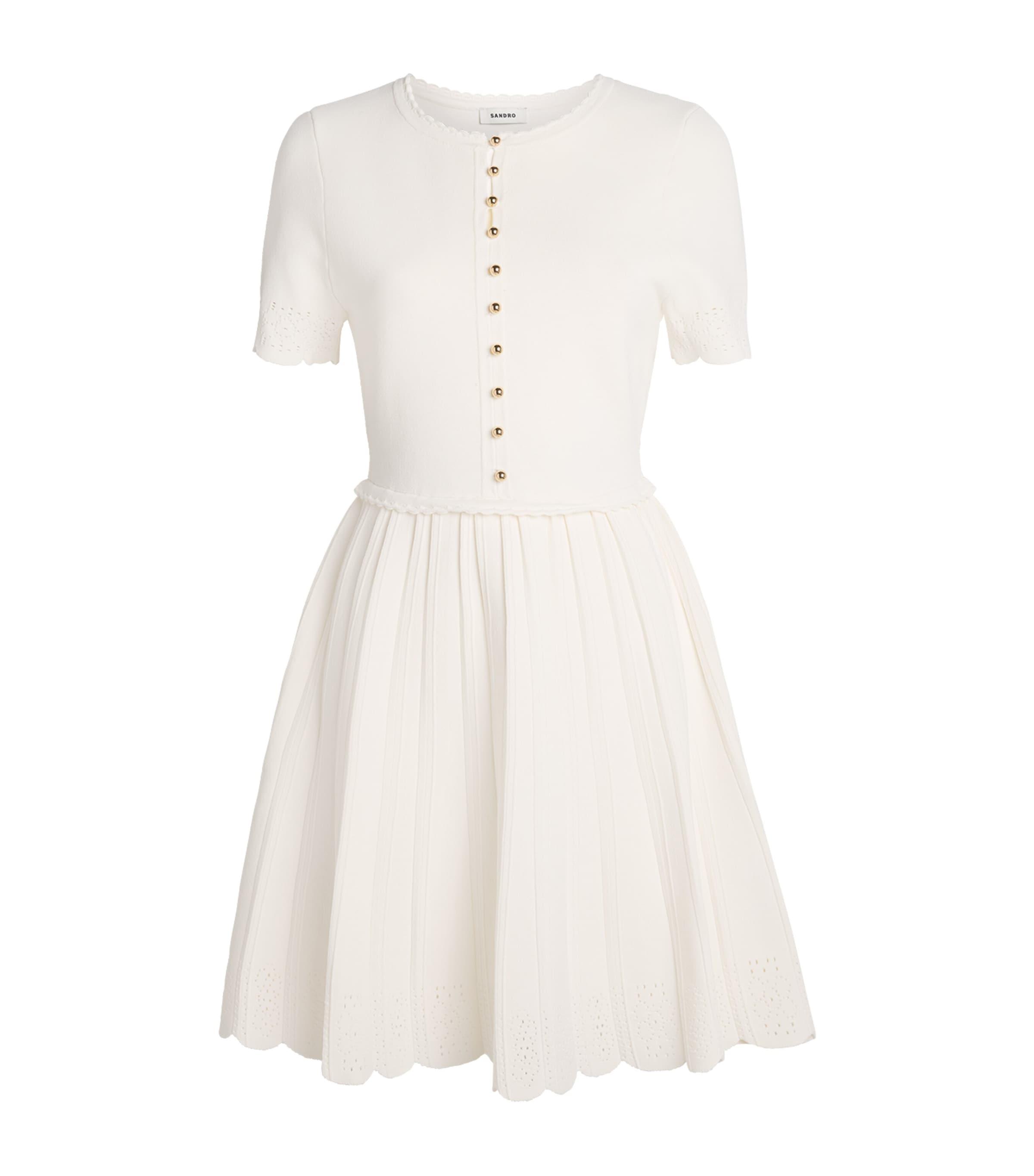 Sandro Paris Knitted Pointelle Mini Dress by SANDRO PARIS