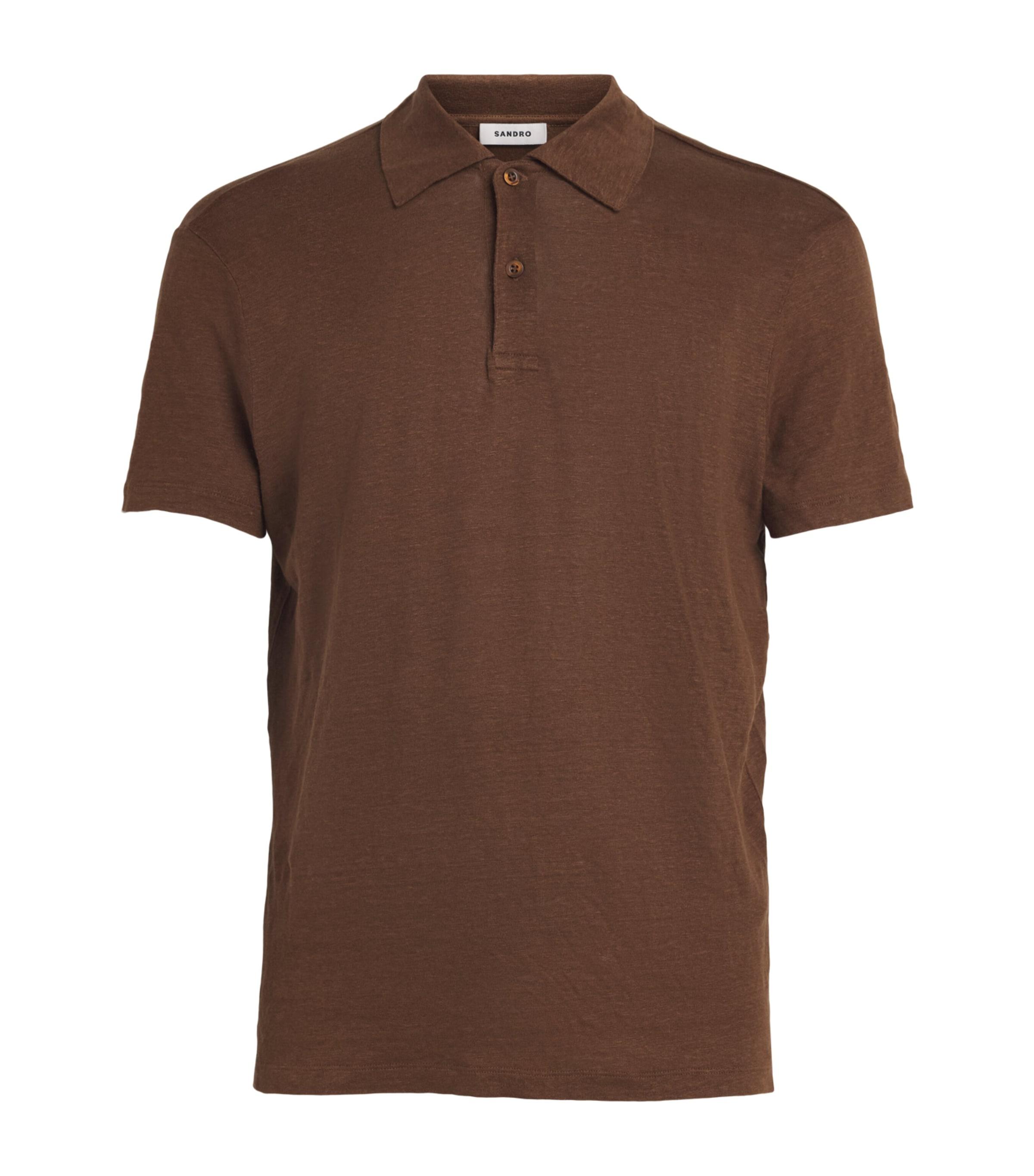 Sandro Paris Linen Polo Shirt by SANDRO PARIS