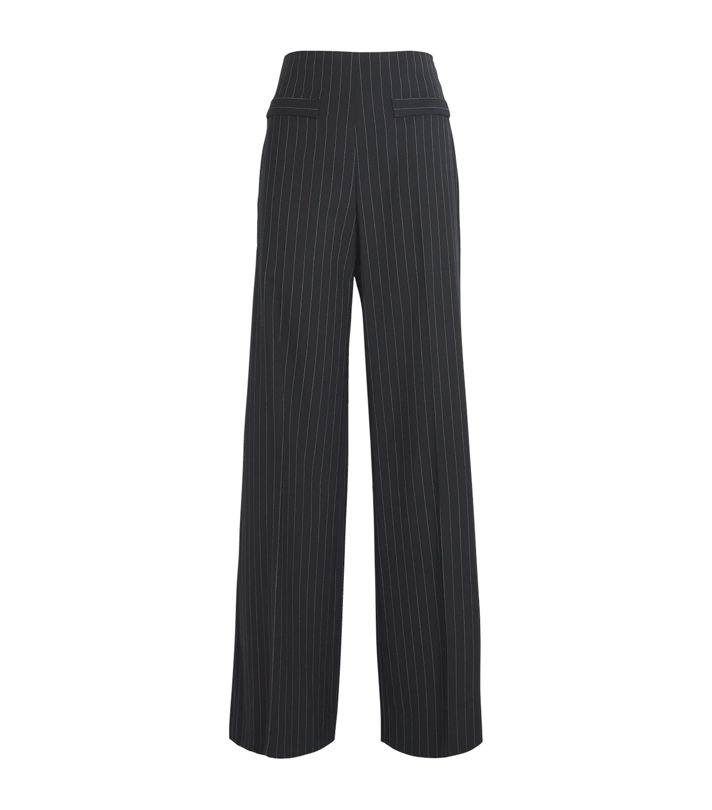 Sandro Paris Pinstripe Wide-Leg Tailored Trousers by SANDRO PARIS