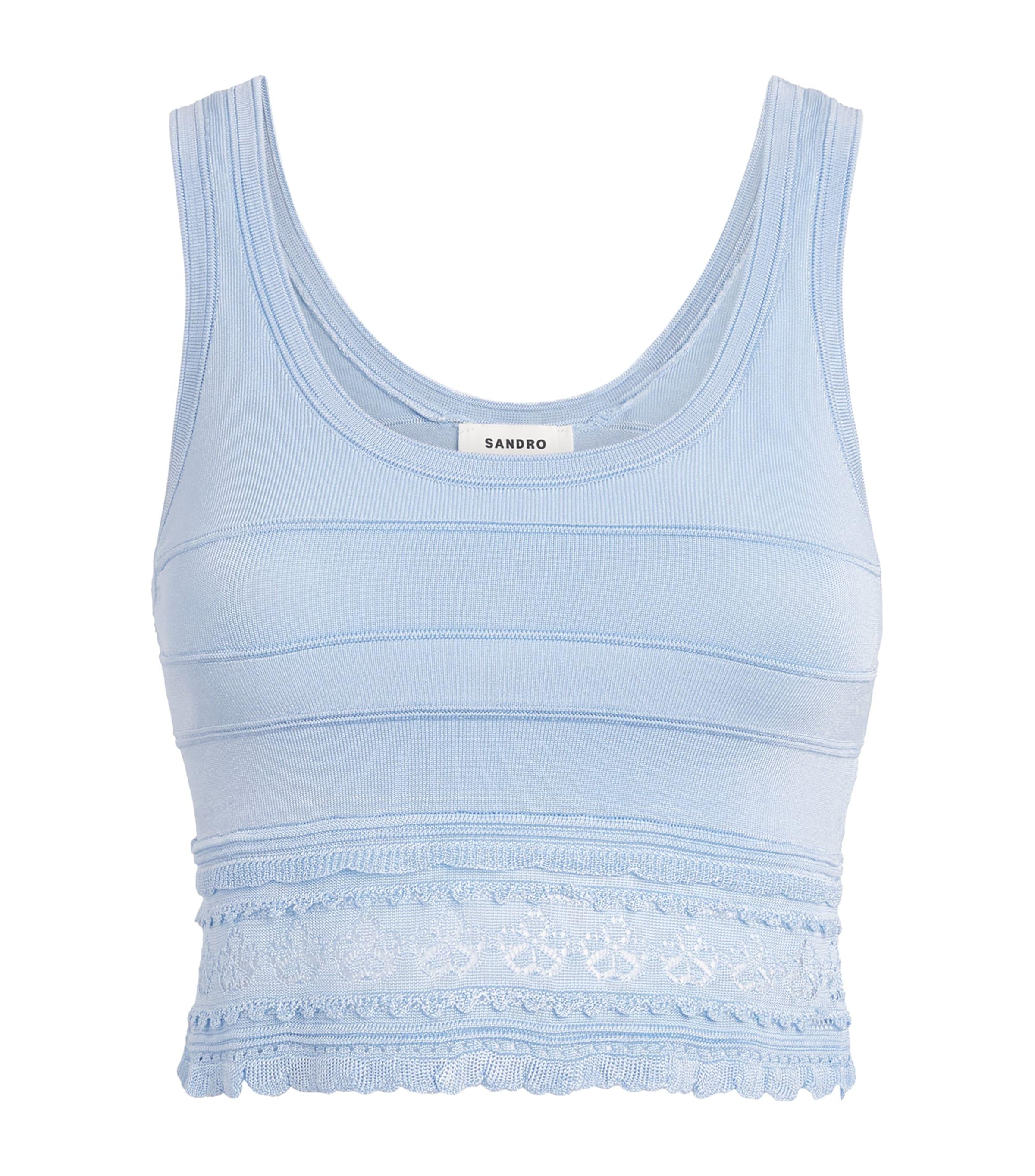 Sandro Paris Pointelle Crop Top by SANDRO PARIS