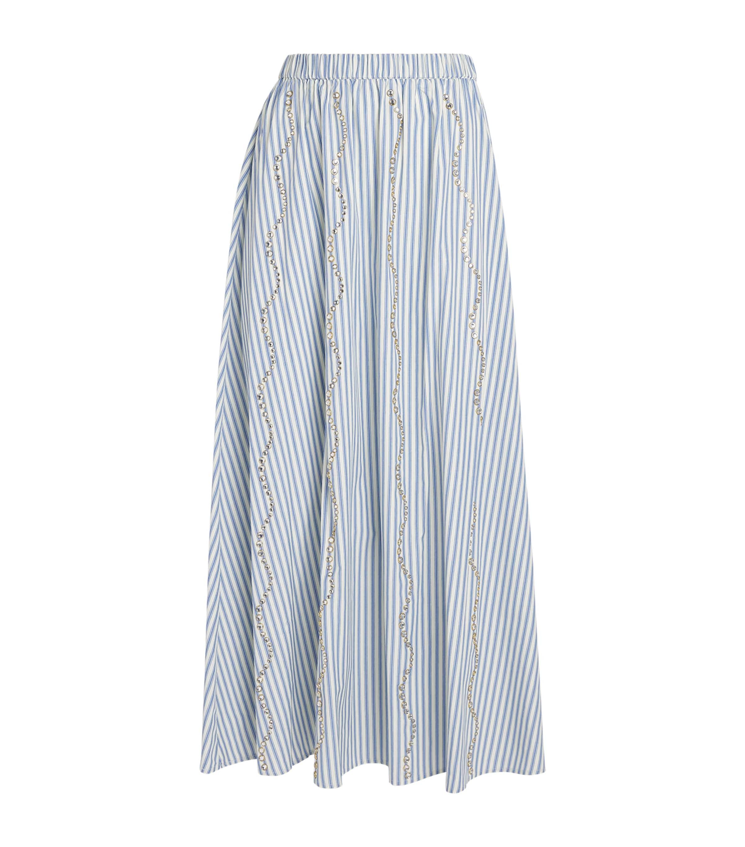 Sandro Paris Rhinestone Stripe Maxi Skirt by SANDRO PARIS
