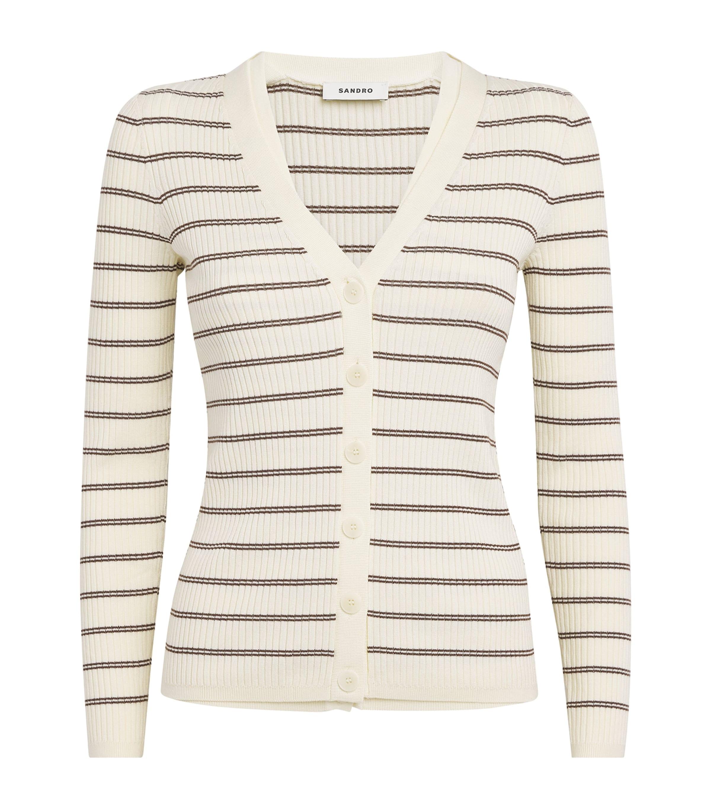 Sandro Paris Ribbed Stripe Cardigan by SANDRO PARIS