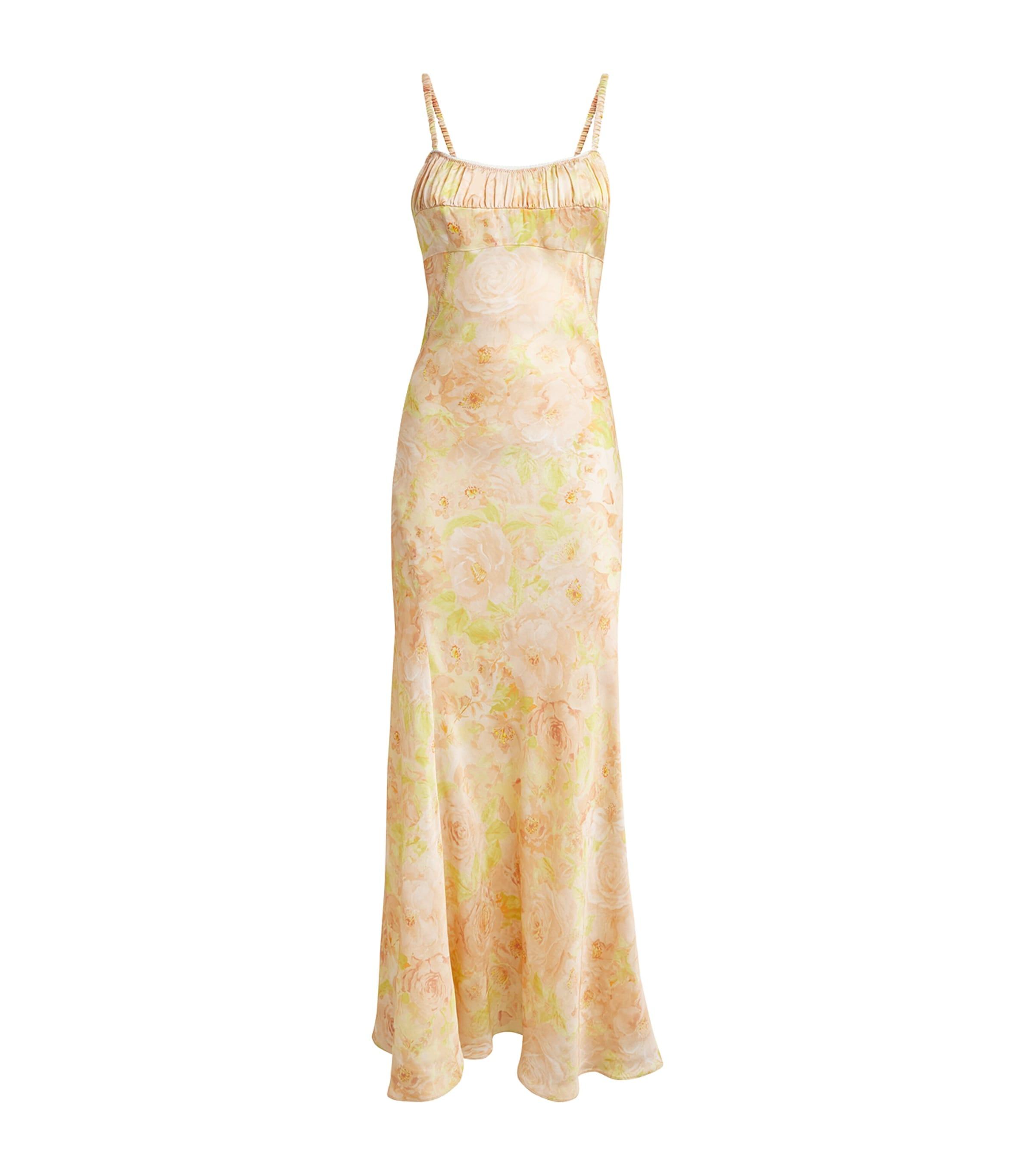Sandro Paris Satin Floral Maxi Dress by SANDRO PARIS
