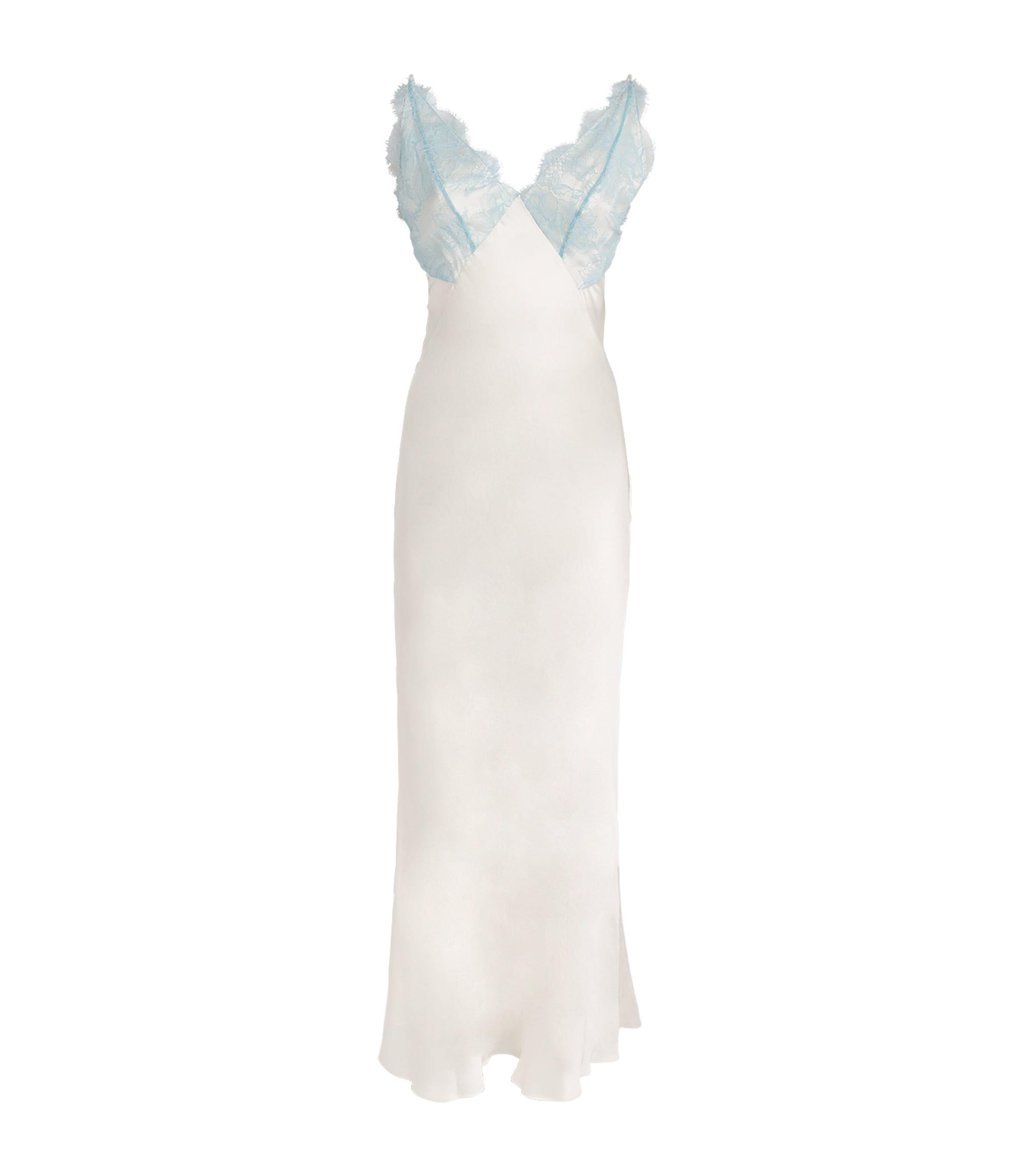 Sandro Paris Satin Lace-Trim Maxi Dress by SANDRO PARIS