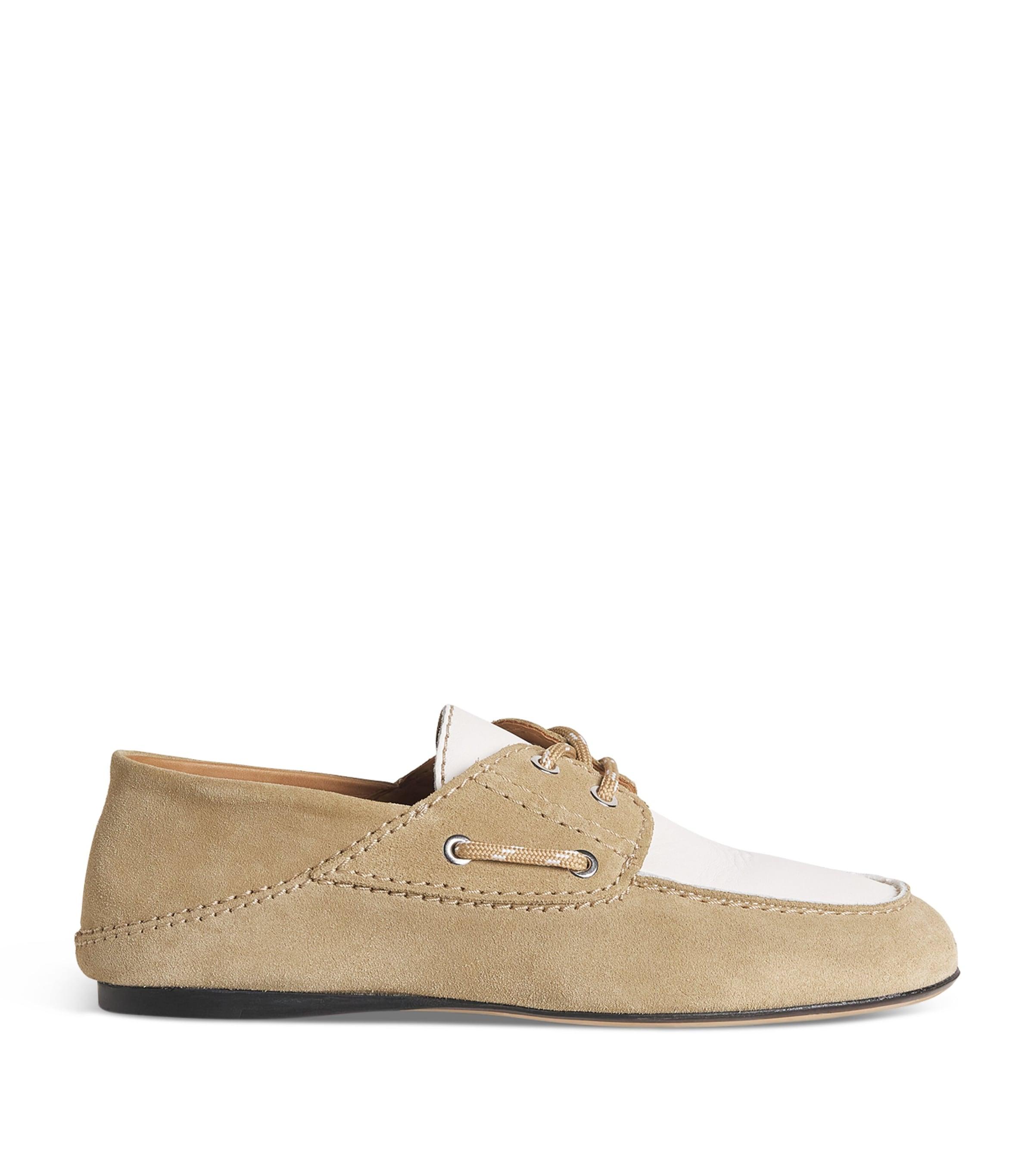 Sandro Paris Suede Two-Tone Boat Shoes by SANDRO PARIS